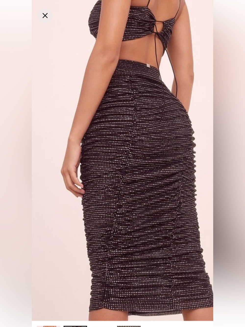 NEW Victoria Secret FOR LOVE & LEMONS "All That Glitter" Size L skirt